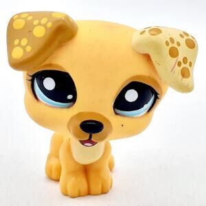 Hasbro Littlest Pet Shop Yellow Dog Mini Figure LPS Animal Collectible